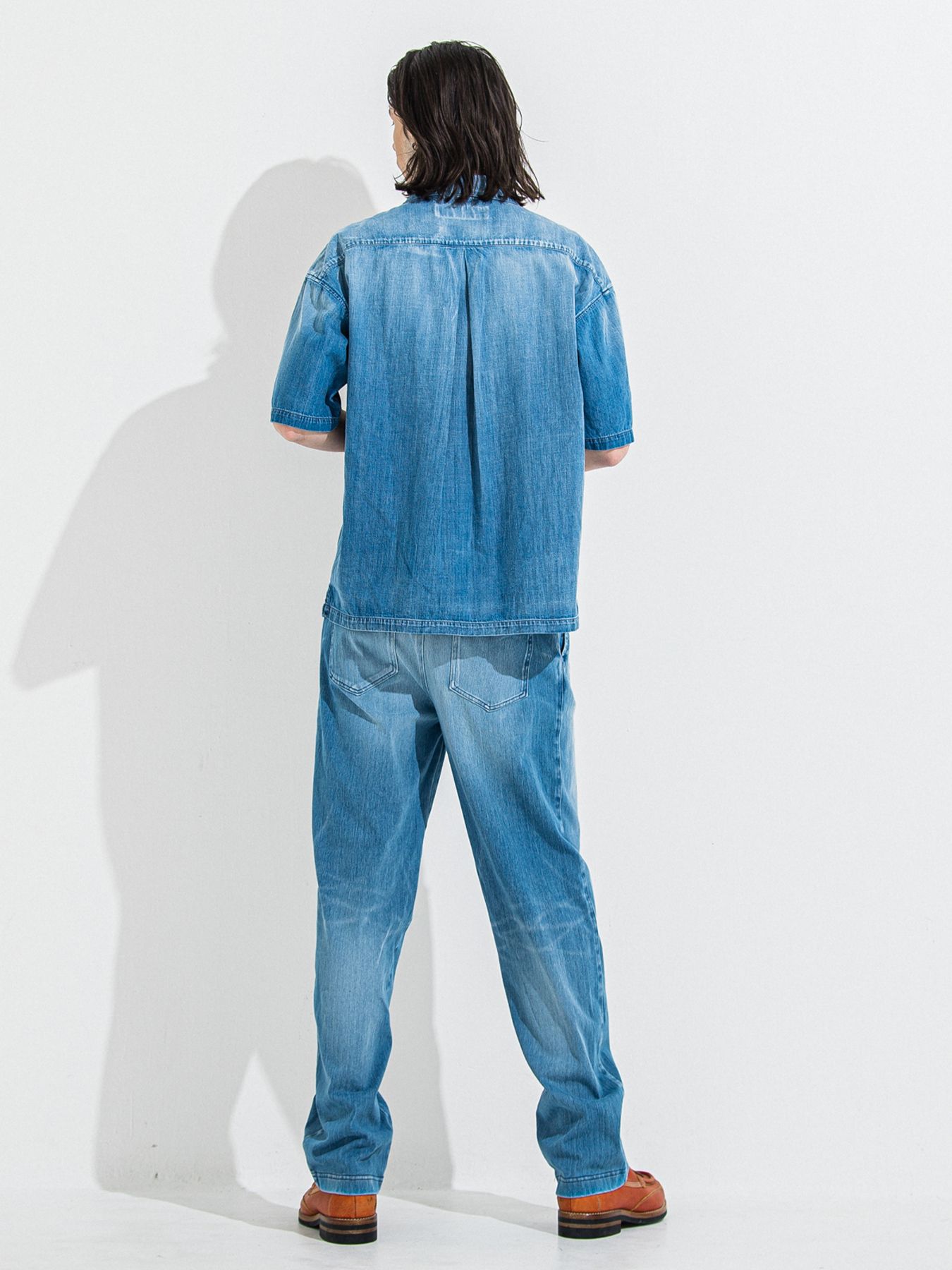 DENIM JERSEY WIDE PT / デニムジャージワイドパンツ / ライトインディゴ