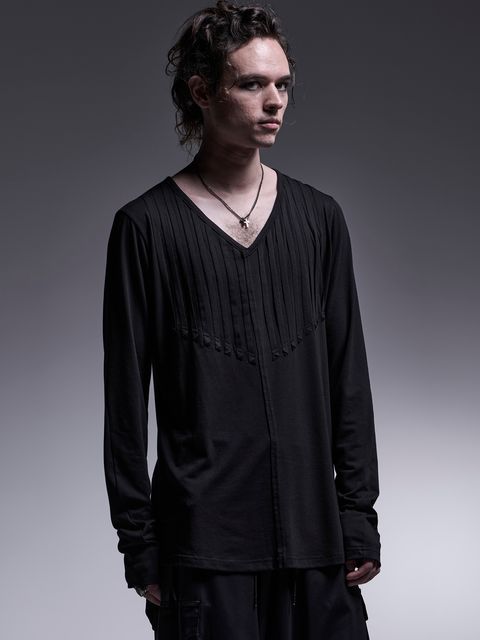 【予約品 7月13日(日) 締切】Cut Tuck T-Shirt / カットタックTシャツ / ブラック
