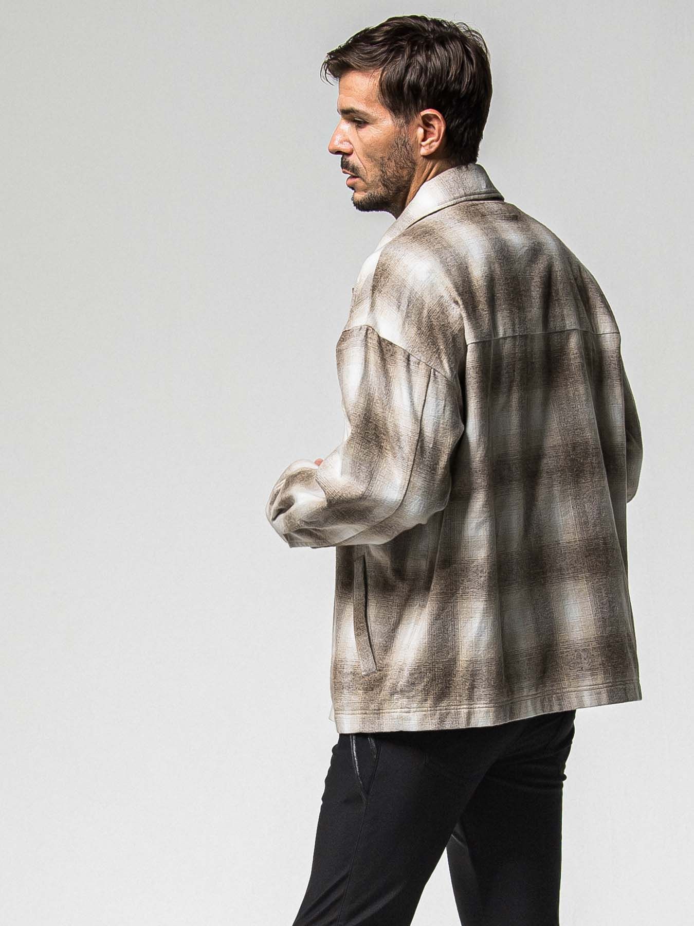 【予約品 8月31日(日) 締切】FLANNEL CHECK JK / フランネルチェック ジャケット / ブラウン