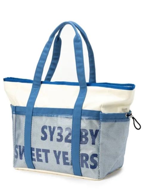 GARDEN TOTE BIG BAG  / ホワイト×ブルー 【SY32 by SWEET YEARS GOLF】