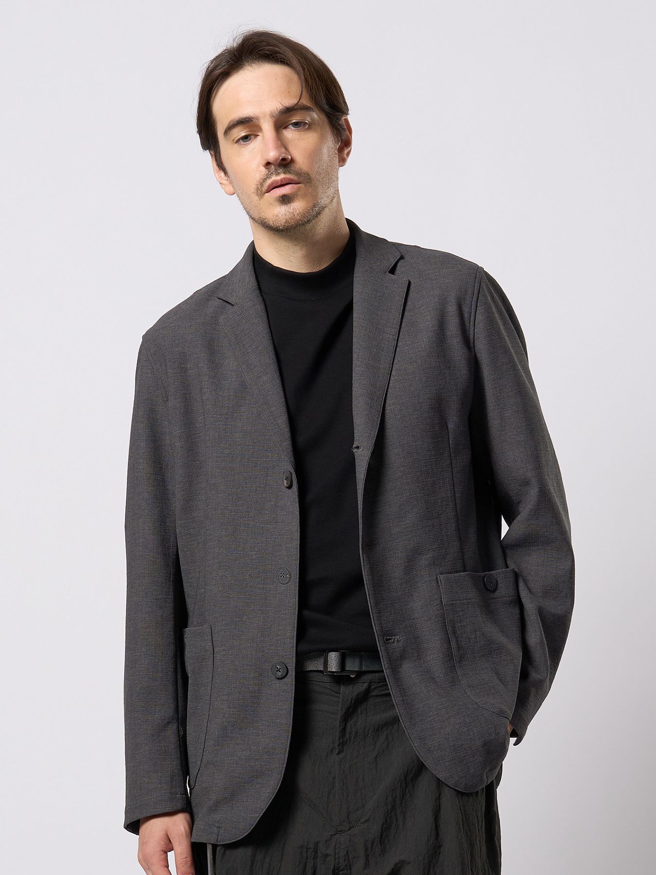 【予約品 9月23日(火) 締切】relax single jacket / リラックス シングルジャケット / チャコール