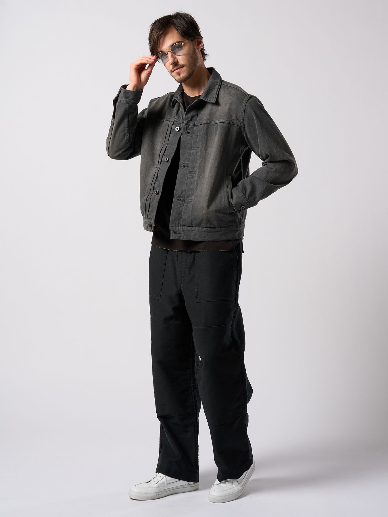 【予約品 4月19日(日) 18時締切】denim jacket type1 (used) / ユーズド加工 TYPE1 デニムジャケット / ダストチャコール