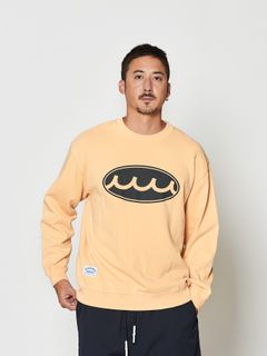 【予約品 10月9日(木) 締切】muta Aging Circle Logo Crewneck / スウェット / イエロー【Acanthus × muta MARINE】