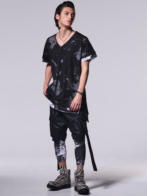 《予約品》 Leggings / シャドーバタフライレギンス / ブラックホワイト