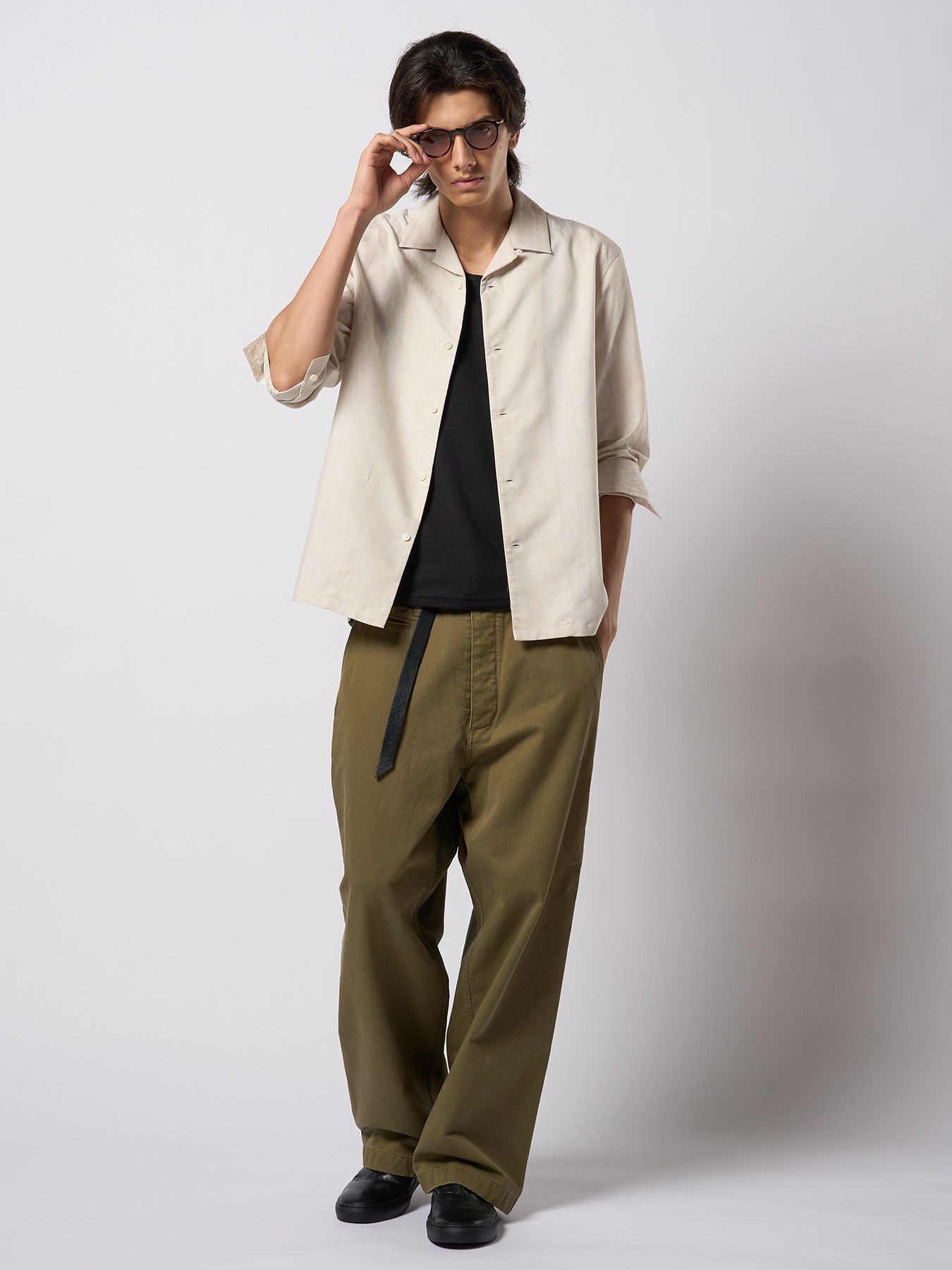 【予約品 9月23日(火) 締切】W-ring long belt / Wリング ロングベルト / ブラック