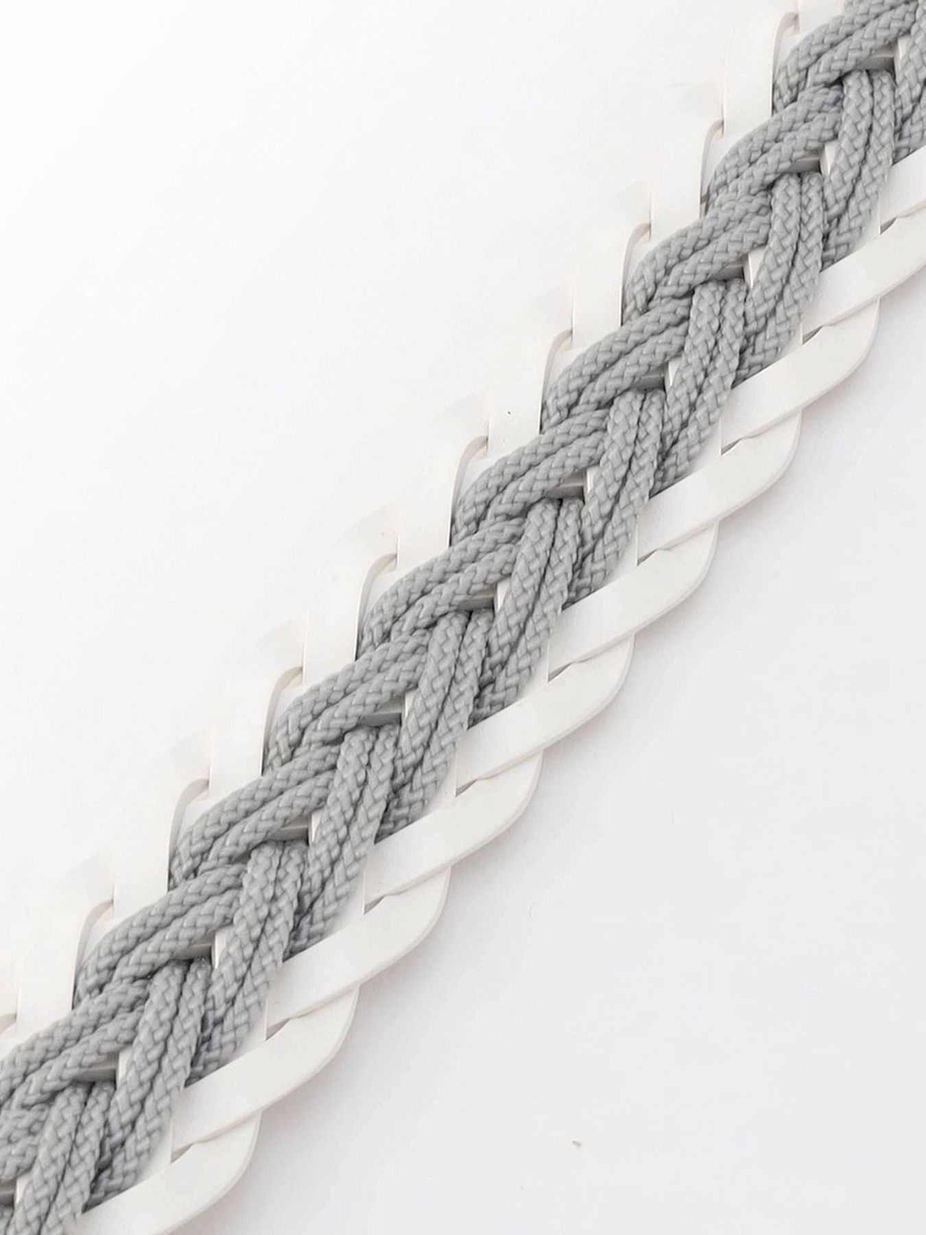 ナローコードメッシュベルト / ライトグレー 【NICOLE CLUB FOR MEN】