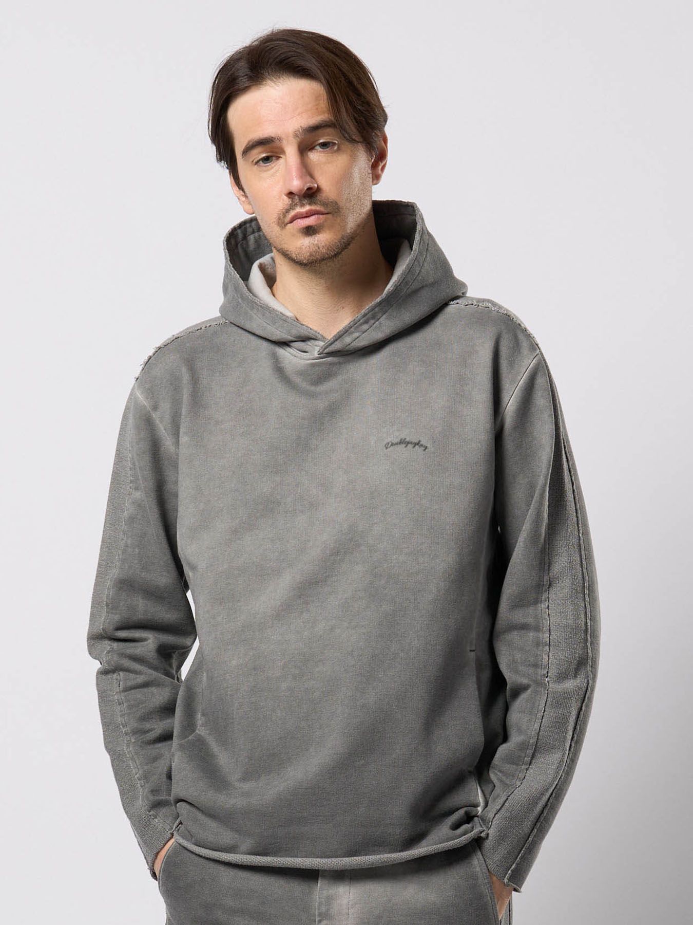 【予約品 9月23日(火) 締切】cut-off pull parker / カットオフ プルパーカー / ダークグレー