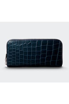 ラウンドL 長財布 Real Crocodile / Navy 【aniary】