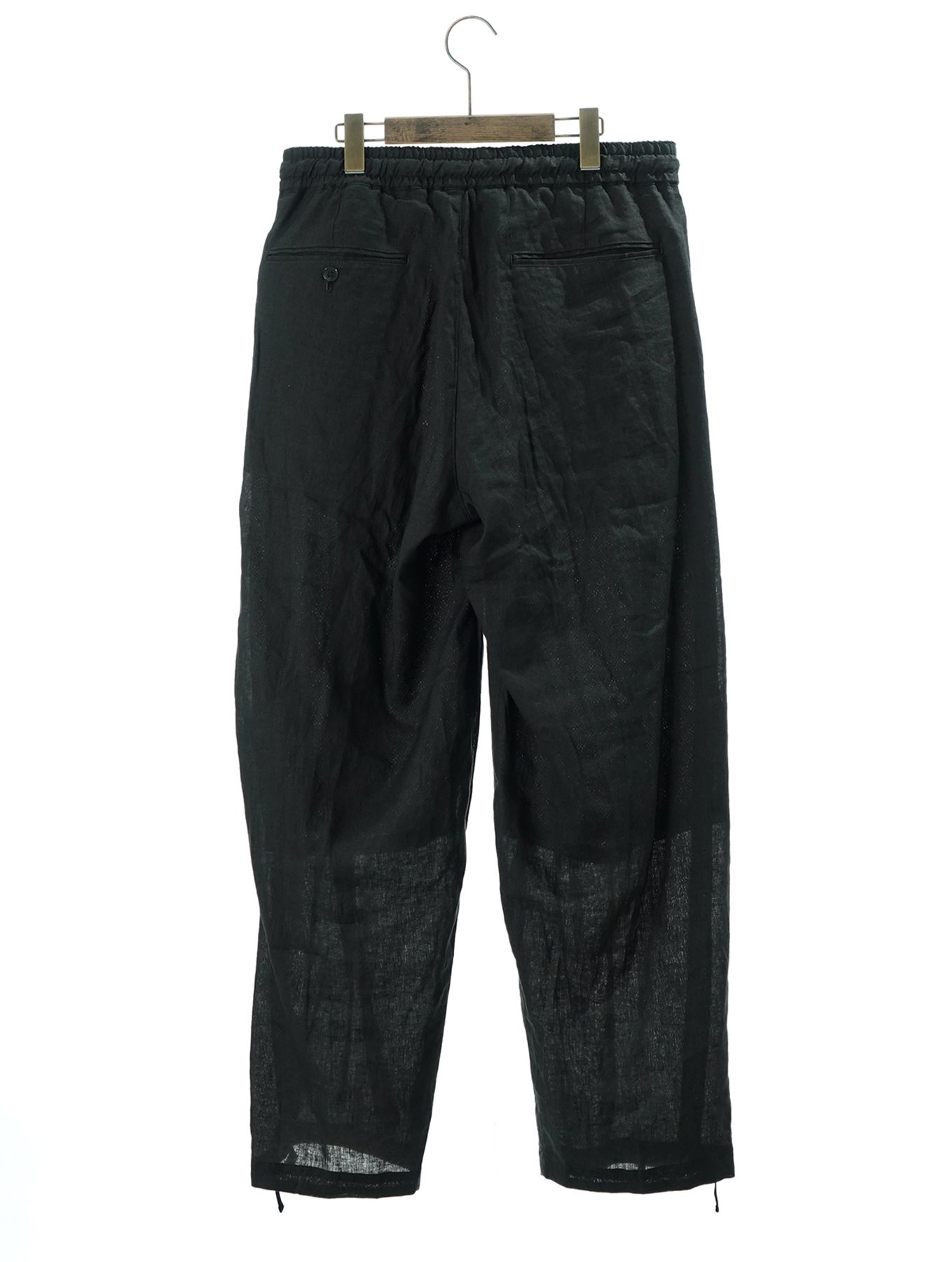 【予約品 11月23日(日) 締切】LINENTROUSERS / リネン2タックスラックス / BLACK