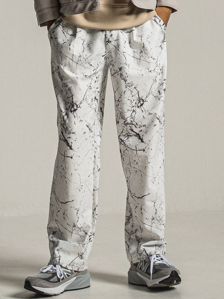《予約9月1日18時締め》 MELTON WIDE TUCK PANTS  / ワイドタックパンツ / ペイントグレー