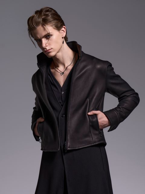 【予約品 1月4日(日) 締切】Stand Collar Short Blouson / スタンドカラー ショートブルゾン / ブラック