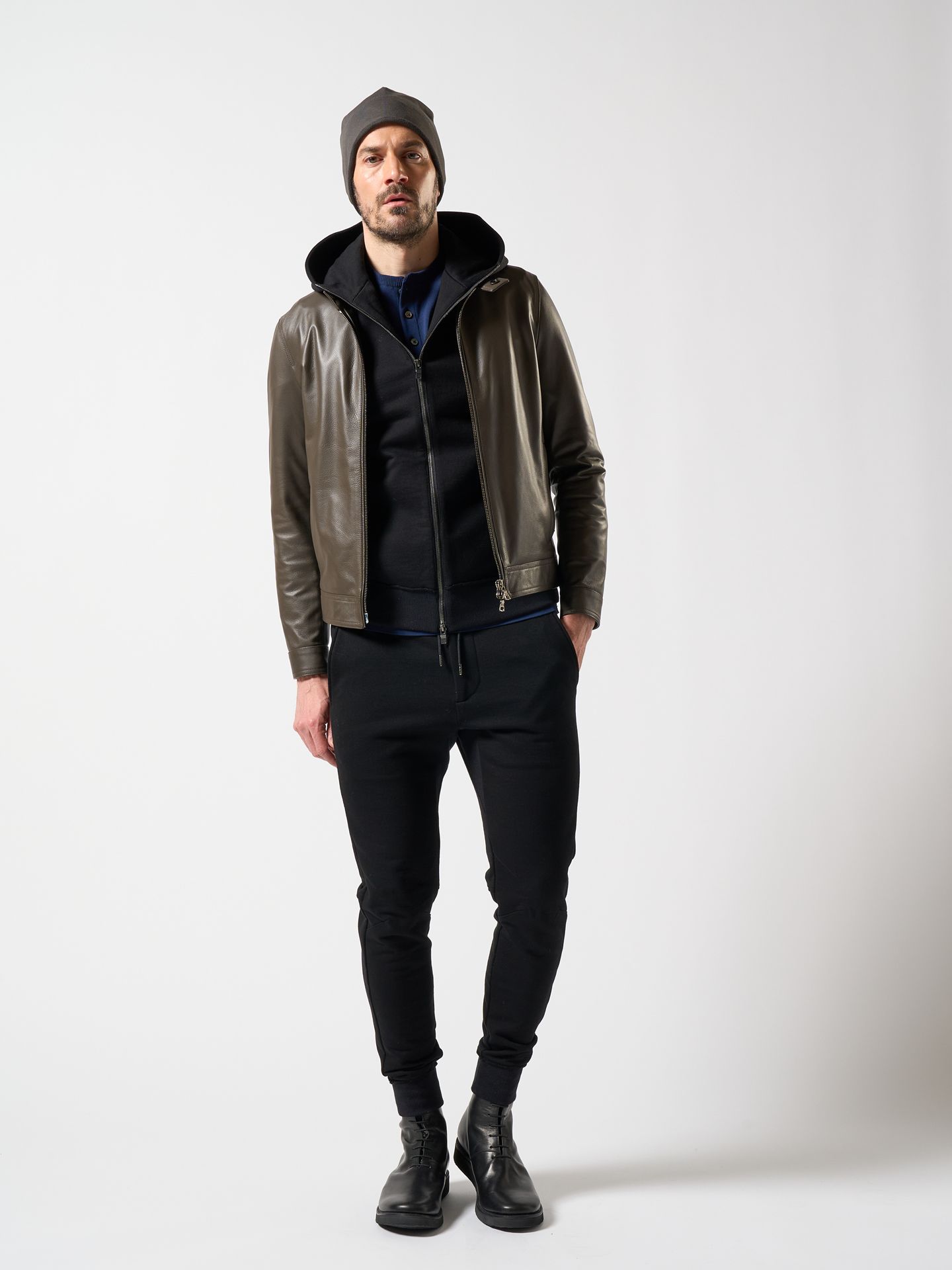 【予約品】 basic rib sweat pants / スウェットパンツ / ブラック