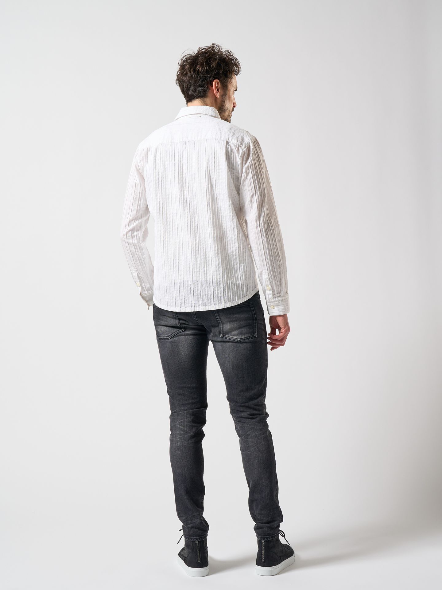 【予約品】 stripe shirt / ストライプシャツ / ホワイト
