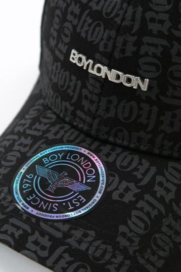 BOY LOGO PATTERNED CAP / ブラック 【BOY LONDON】
