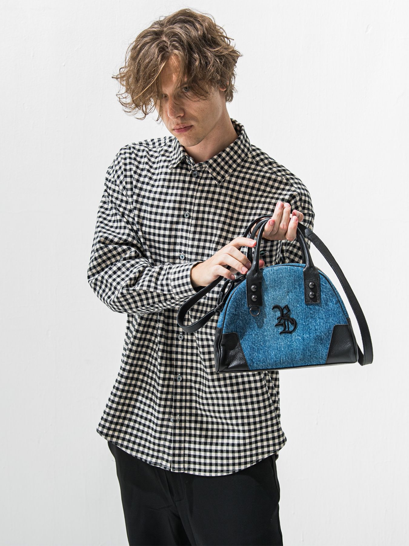 【予約品 9月6日(日) 締切】DECADEコラボ DENIM MINI BOSTON BAG / デニムボストンバッグ / デニム