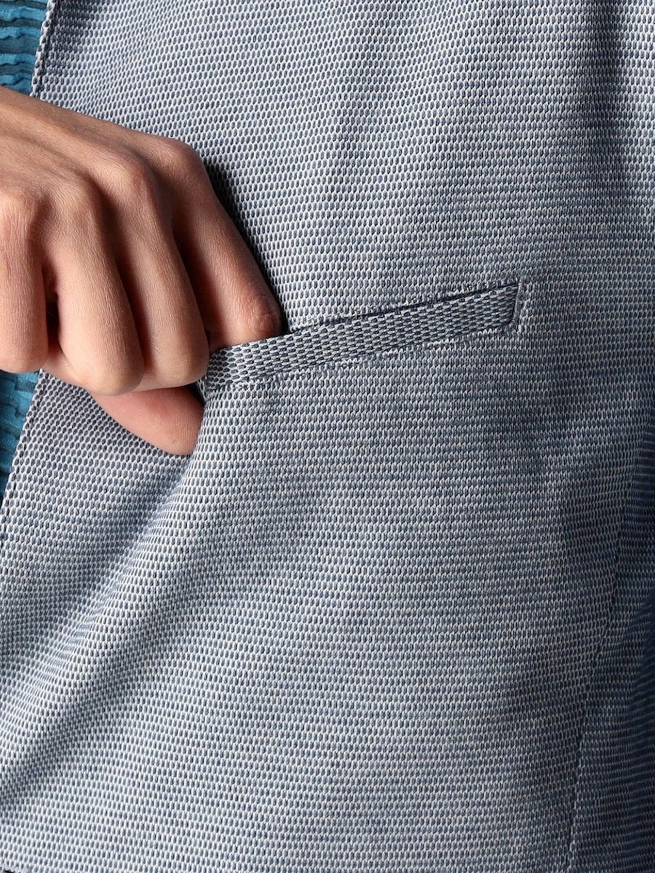 7分袖イタリアンカラージャケット / グレー【NICOLE CLUB FOR MEN】