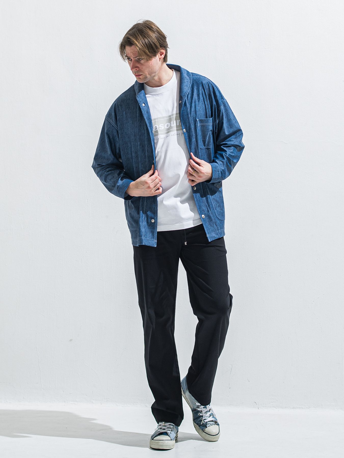 【予約品 2月15日(日) 18:00 締切】BOX OVER TEE / ボックスロゴオーバーTシャツ / ホワイト×グレー