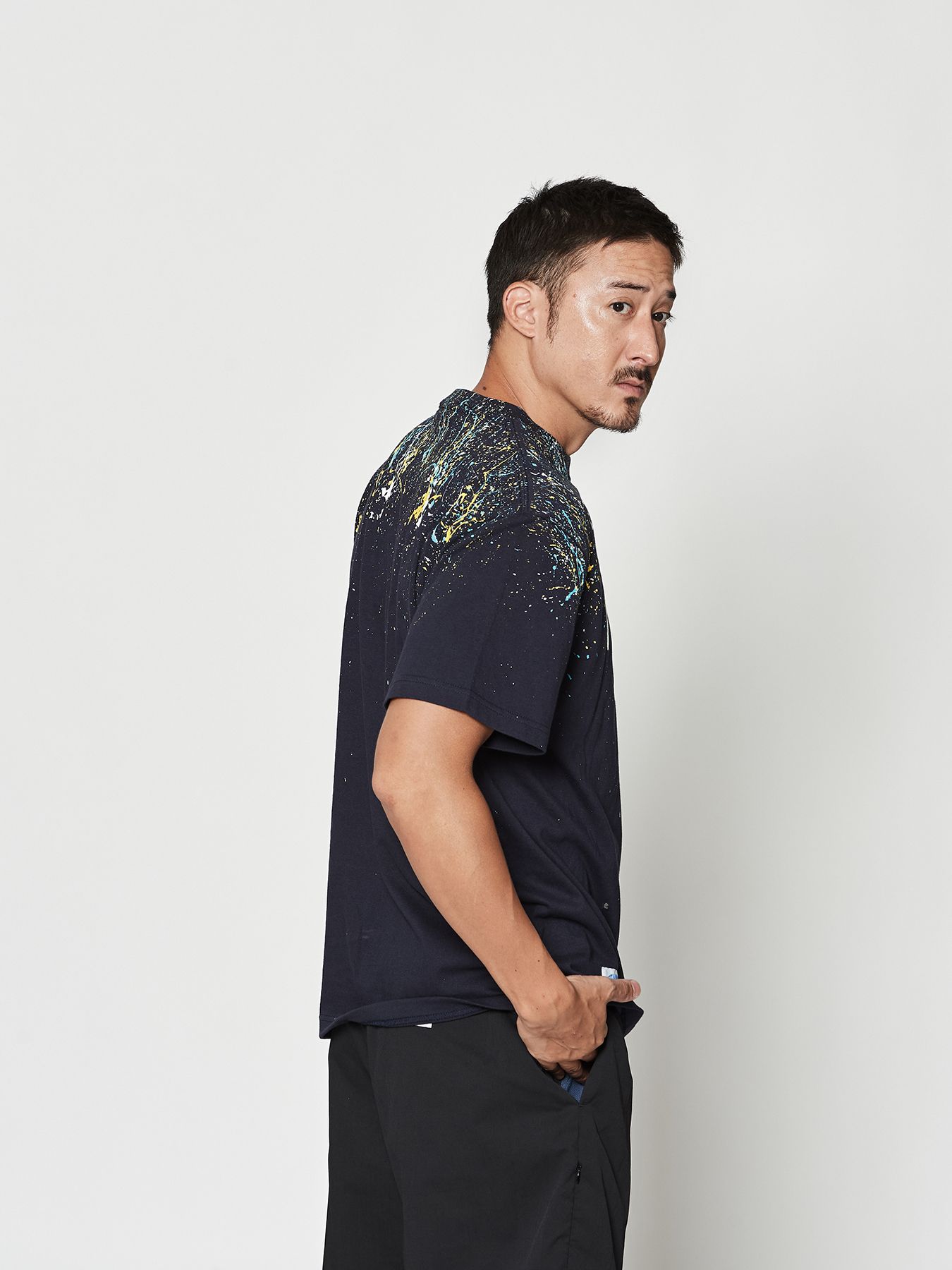 【予約品 10月9日(木) 締切】muta Splash Marine Logo Tee / Tシャツ / ネイビー【Acanthus × muta MARINE】