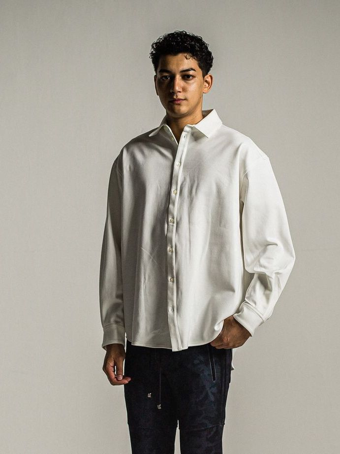 《予約9月1日18時締め》 jersey  jack shirts  / シャツ / ホワイト