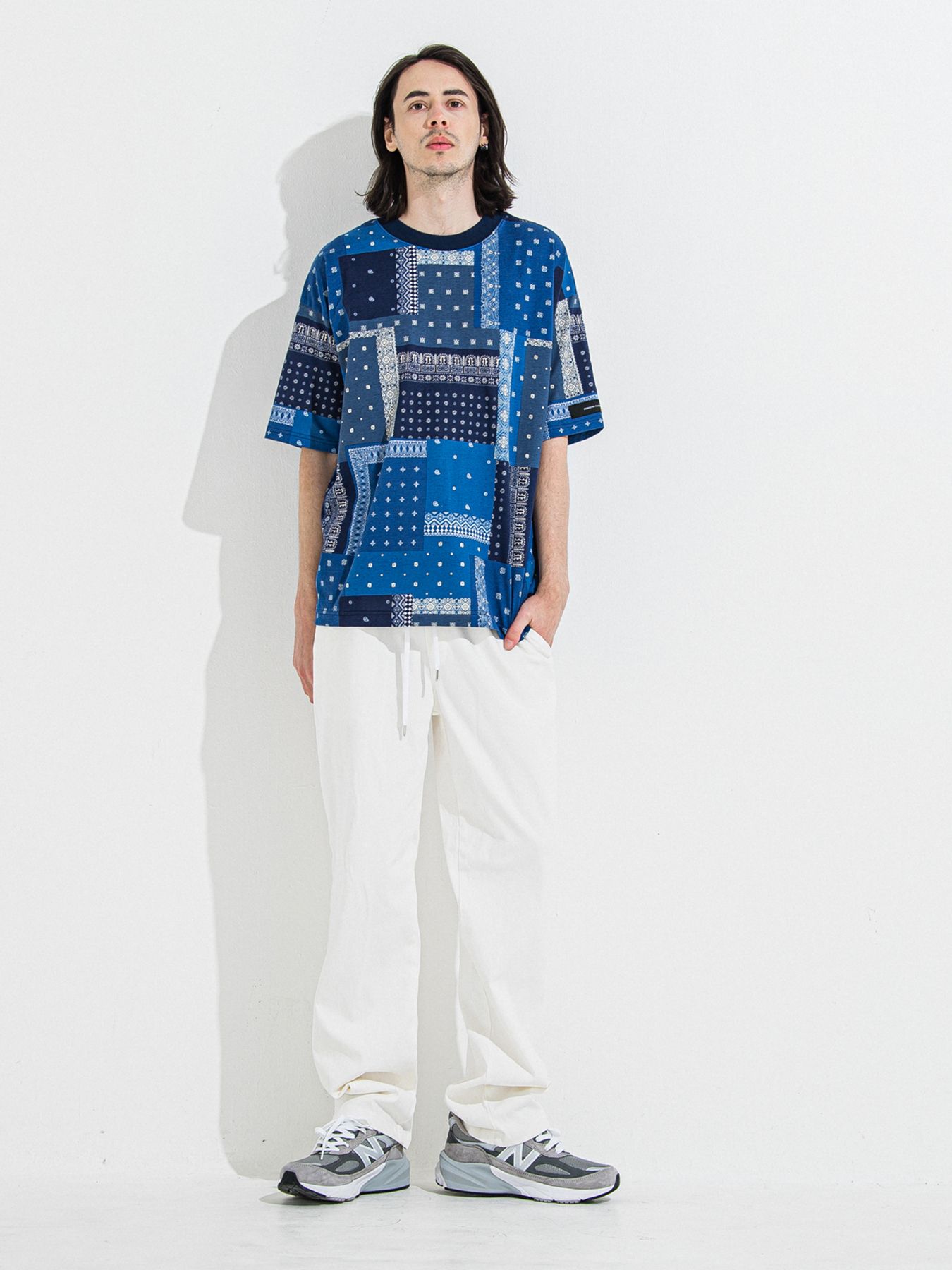 【予約品 】BANDANA OVER TEE / バンダナオーバーサイズTシャツ / ネイビー