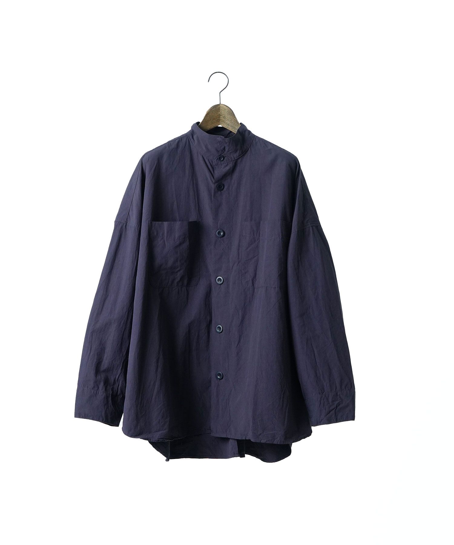 【予約品10月20日(日）締め】 NOVARRA / シャツ / ダークパープル Vネックノースリーブ付き