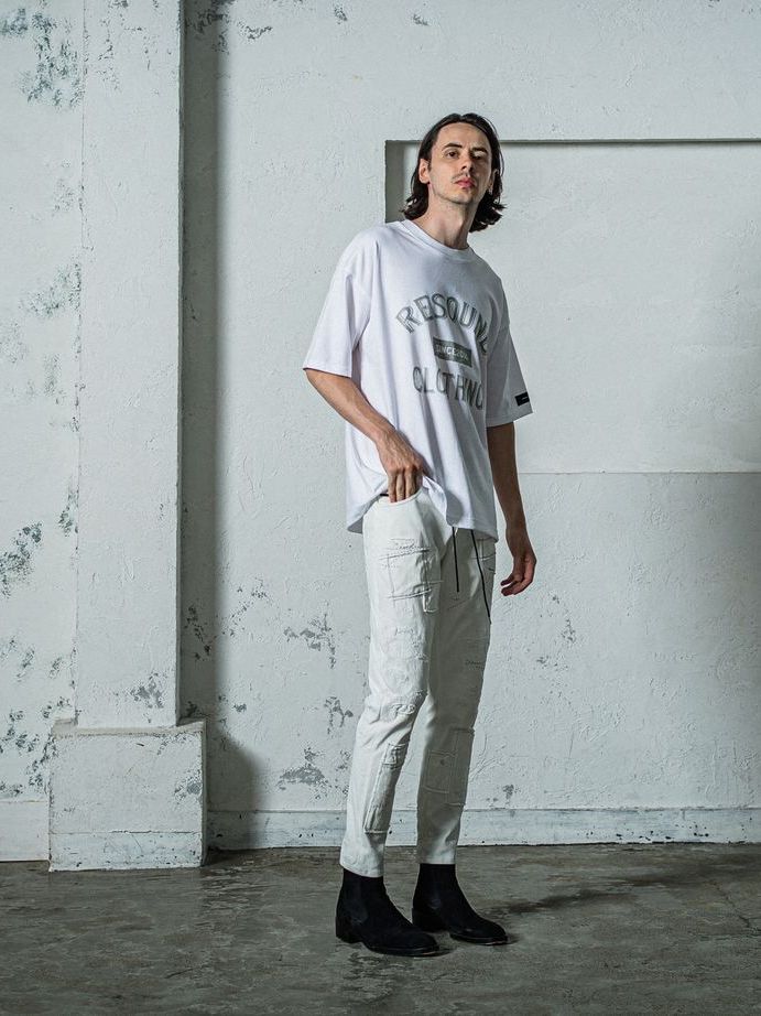 《予約11月17日19時締め》 college overT / オーバーTシャツ / ホワイト