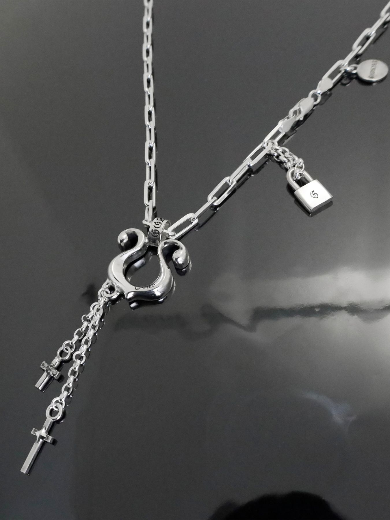 《受注生産》RHYTHMIC HORSESHOE LARGE with CROSSES 4C #1 NECKLACE / リズミックホースシュー・L ウィズ クロス 4C #1 ネックレス / 注文から2～3週間後入荷予定