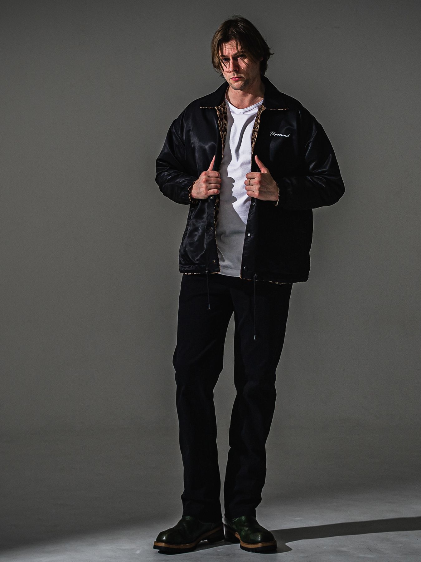 【予約品】DENIM JERSEY WIDE PT / デニムジャージー ワイドパンツ / ブラック