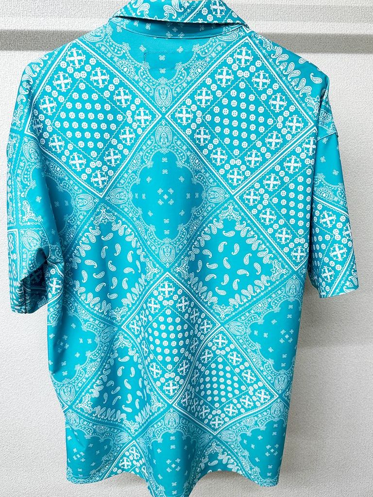 《予約品3月3日18：00締め》 RUSH OVER POLO / ラッシュガードポロシャツ / バンダナブルーグリーン