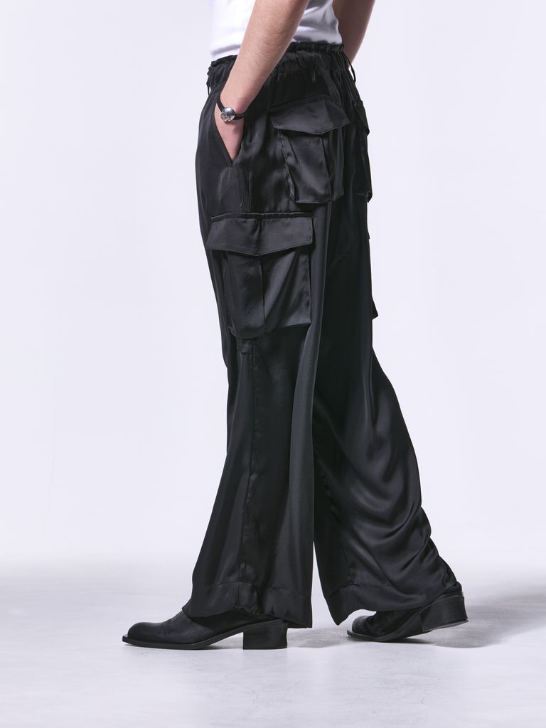 【激レア】Kiryuyrik キリュウキリュウ ロングリブパンツ 黒 ブラック kiryuyrik - 《予約品》 BeltedSarouelPants / サルエルパンツ
