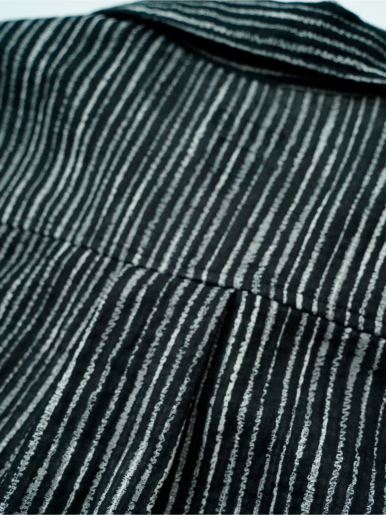 【予約品 11月9日(月) 締切】WAVESTRIPESHIRT / ジャガードストライプシャツ / ブラック