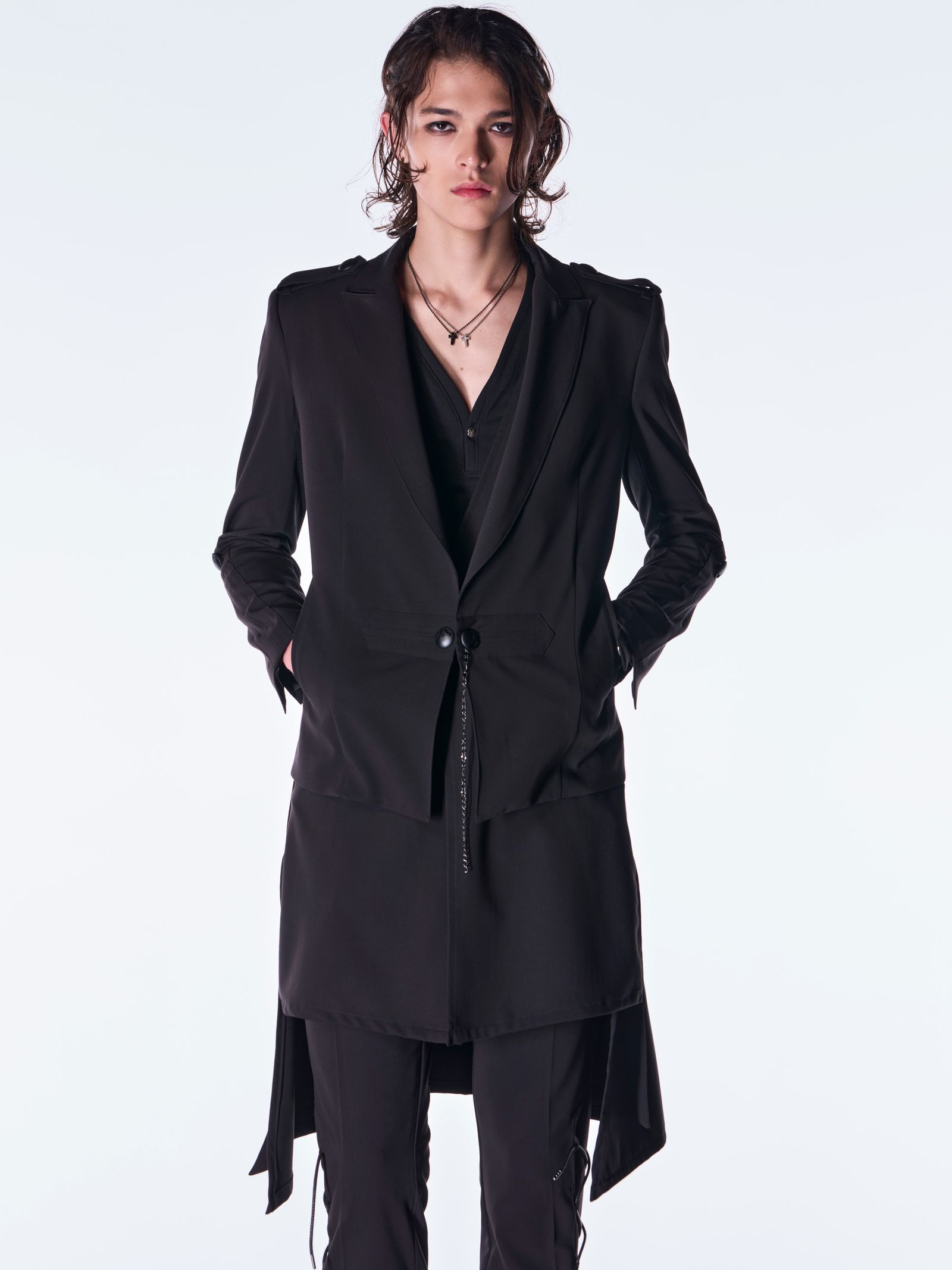 【予約品 6月29日(月) 締切】PE Gabardine Short Goth Jacket / ショート ゴスジャケット / ブラック