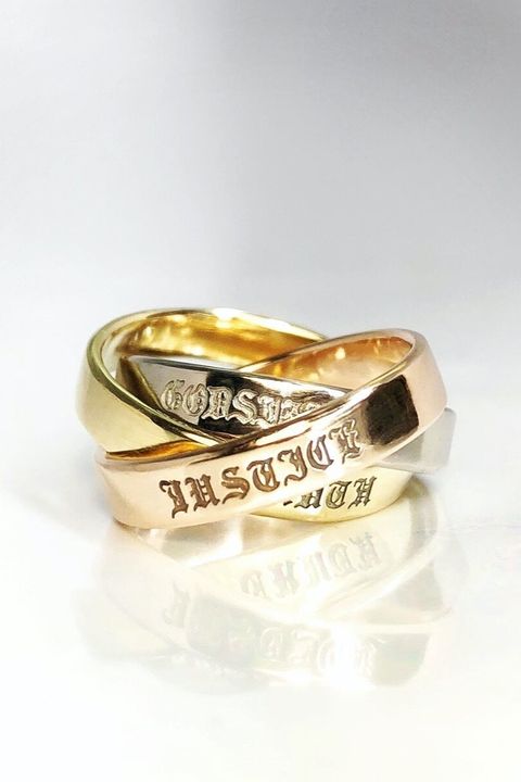 《受注生産》 K18 TRIPLE RING_WHITE GOLD,YELLOW GOLD,PINK GOLD ゴールド リング 【GOD SIZE】 注文から1ヶ月後入荷予定