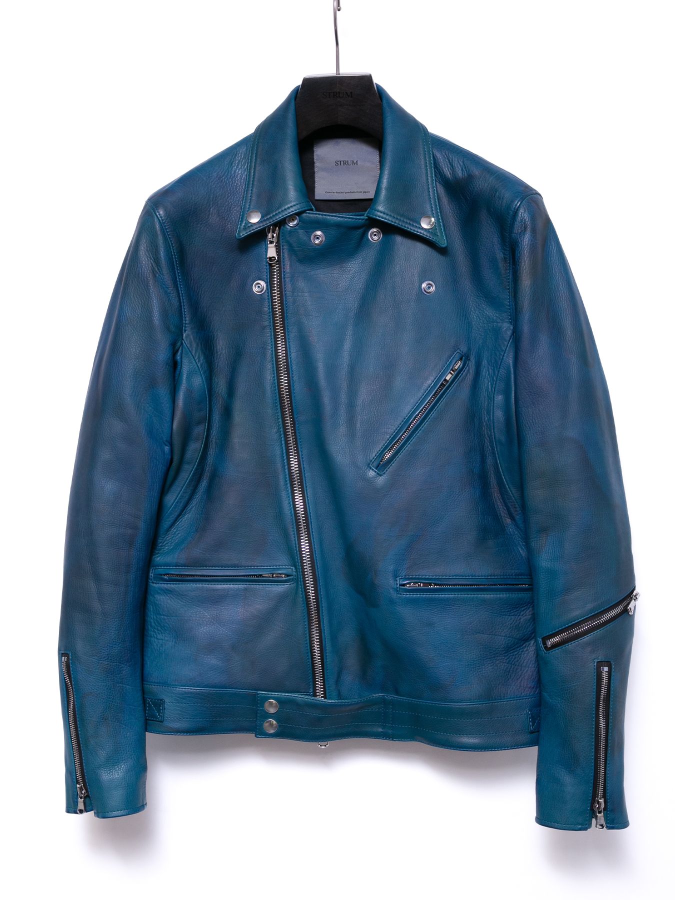 【予約品 4月6日(月) 締切】Hybrid Vegetable Tanned Calfskin Garment Burning Dyed Double Riders / ハイブリッド タンニン鞣し カーフスキン 燃焼製品染めダブルライダース / SPEEDER