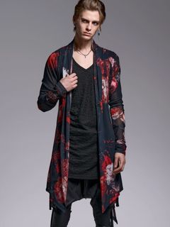 Dolman Sleeve Cardigan / ドルマンスリーブ カーディガン / ブラックフローラ