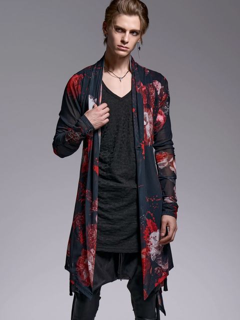 Dolman Sleeve Cardigan / ドルマンスリーブ カーディガン / ブラックフローラ