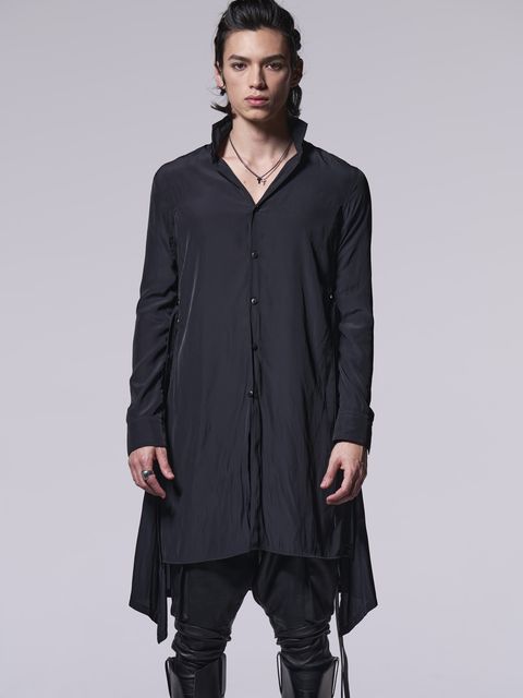 《予約品》  StandCollarFlareShirt / スタンドカラーシャツ / ブラック