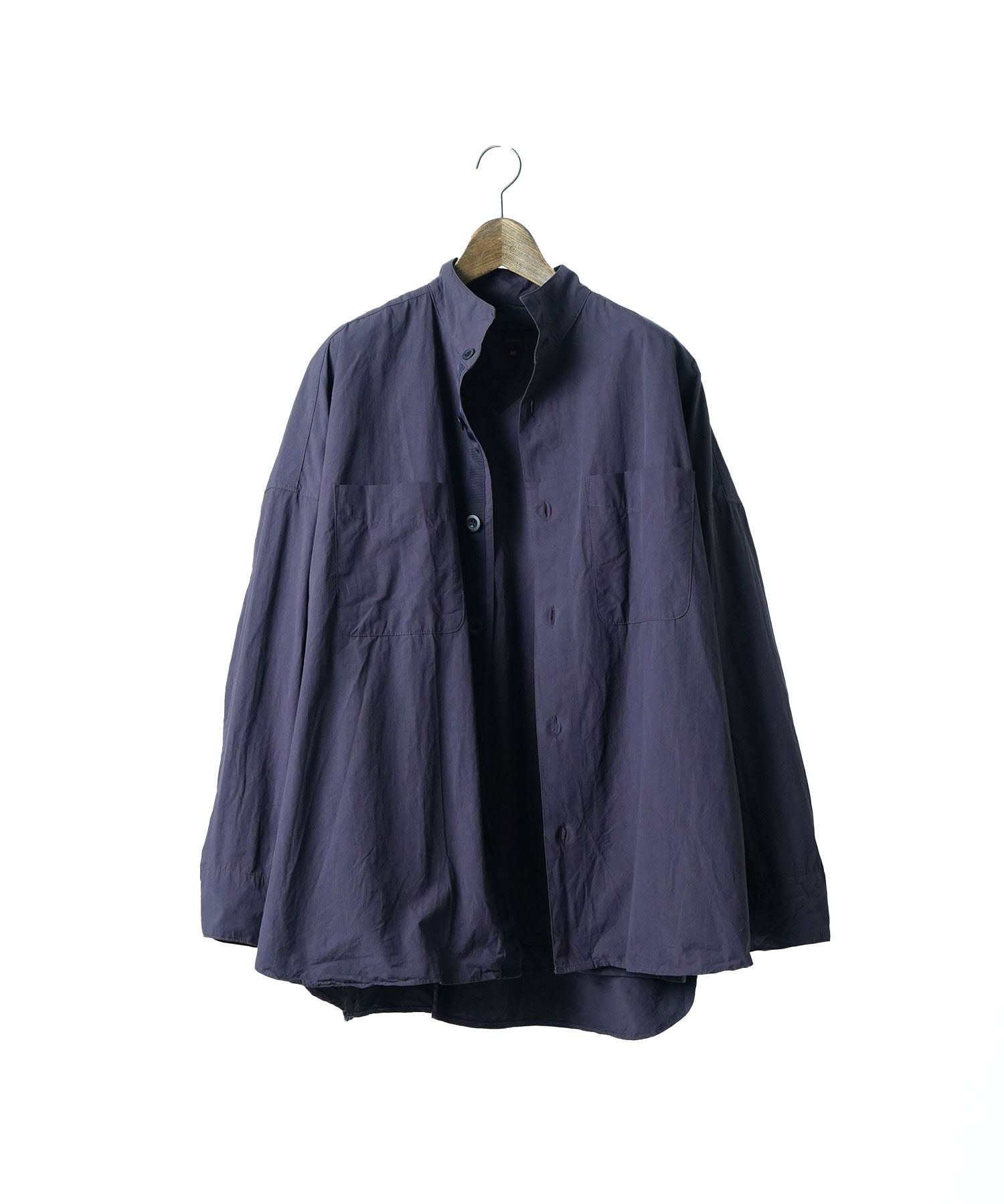 【予約品10月20日(日）締め】 NOVARRA / シャツ / ダークパープル Vネックノースリーブ付き