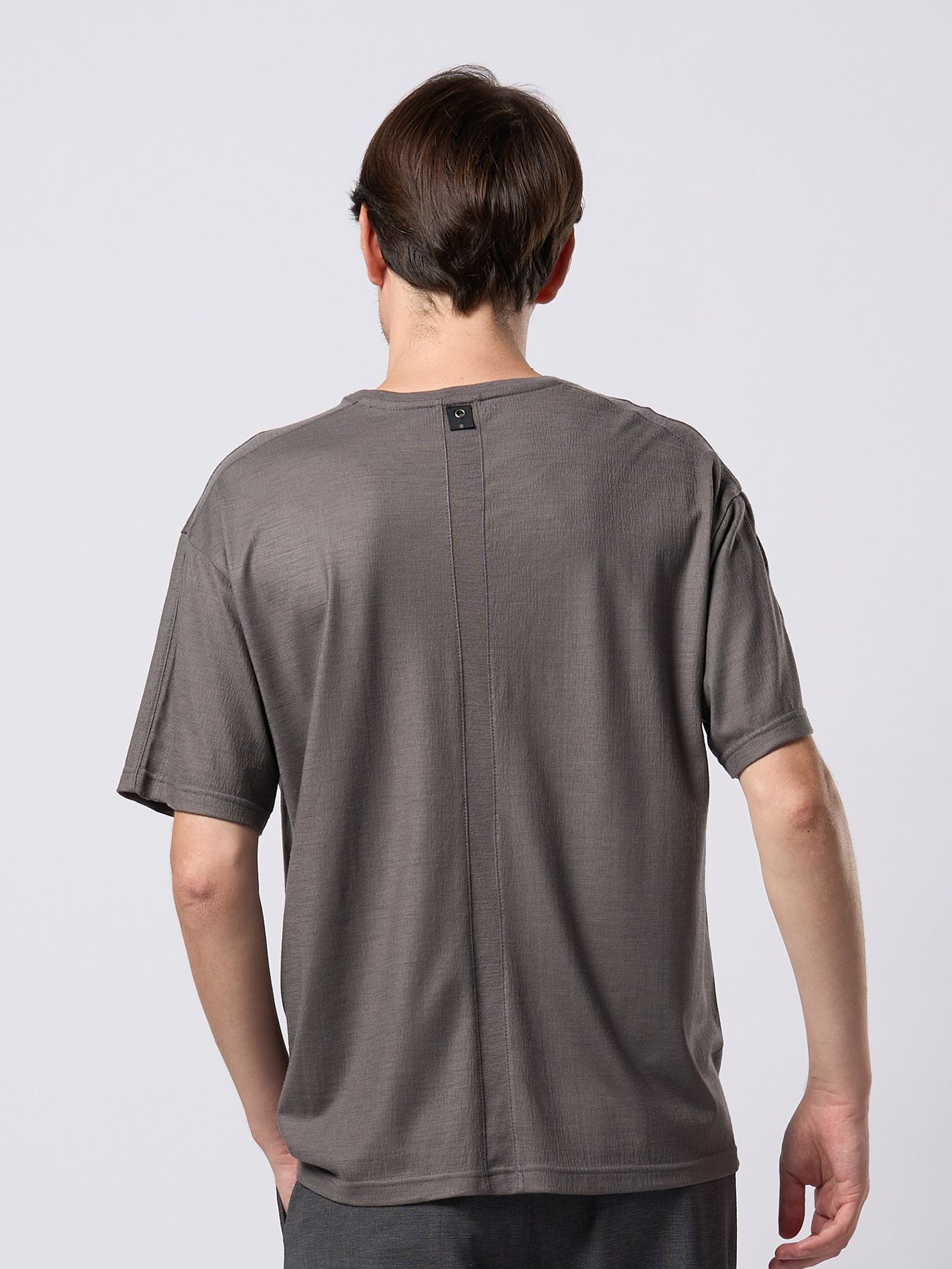 【予約品 9月23日(火) 締切】ex.comfy wool S/S / エクスコンフィーウール ショートスリーブ / スチールグレー