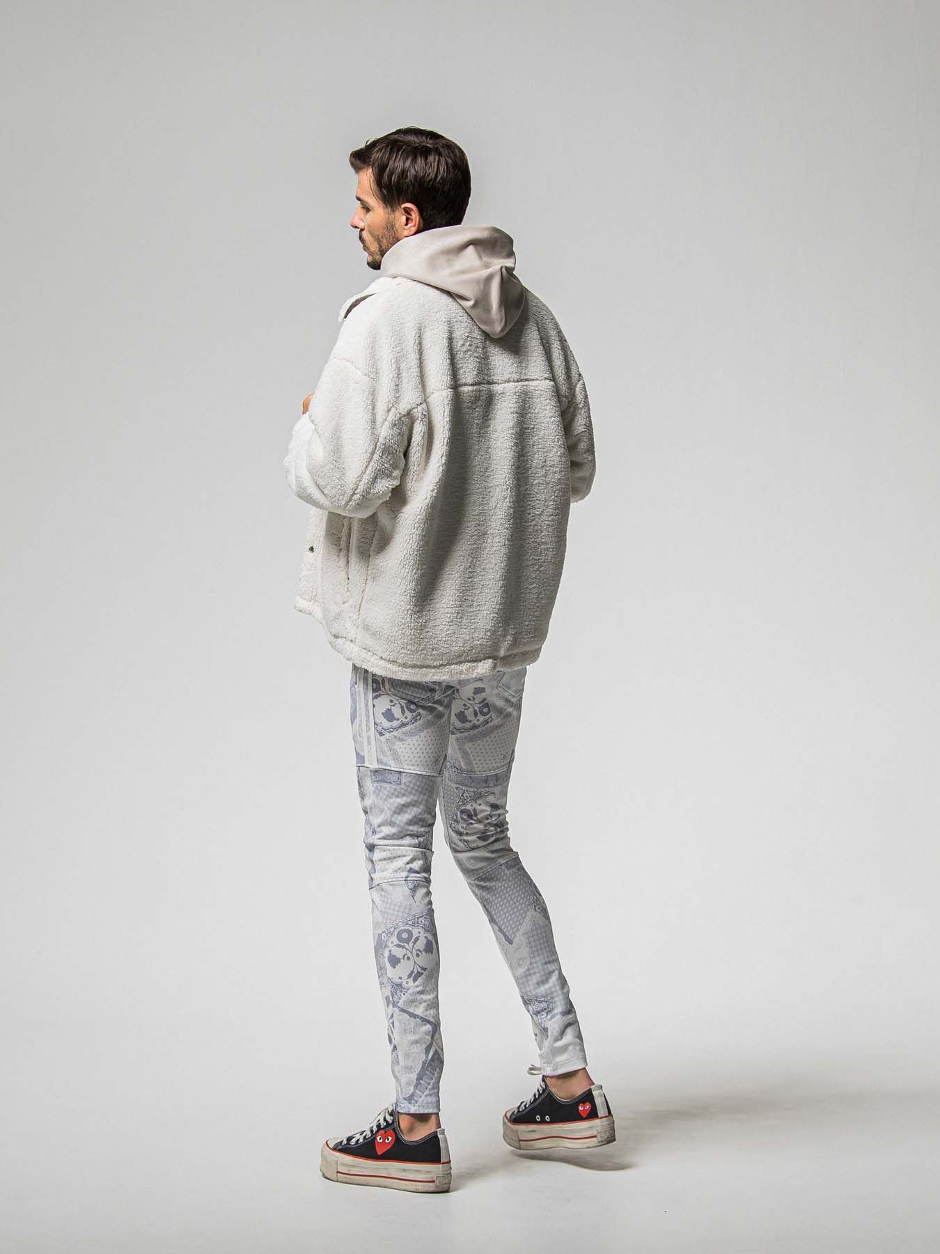 【予約品 8月31日(日) 締切】SUEDE LOOSE HOODIE / スウェード ルーズフーディ / グレージュ