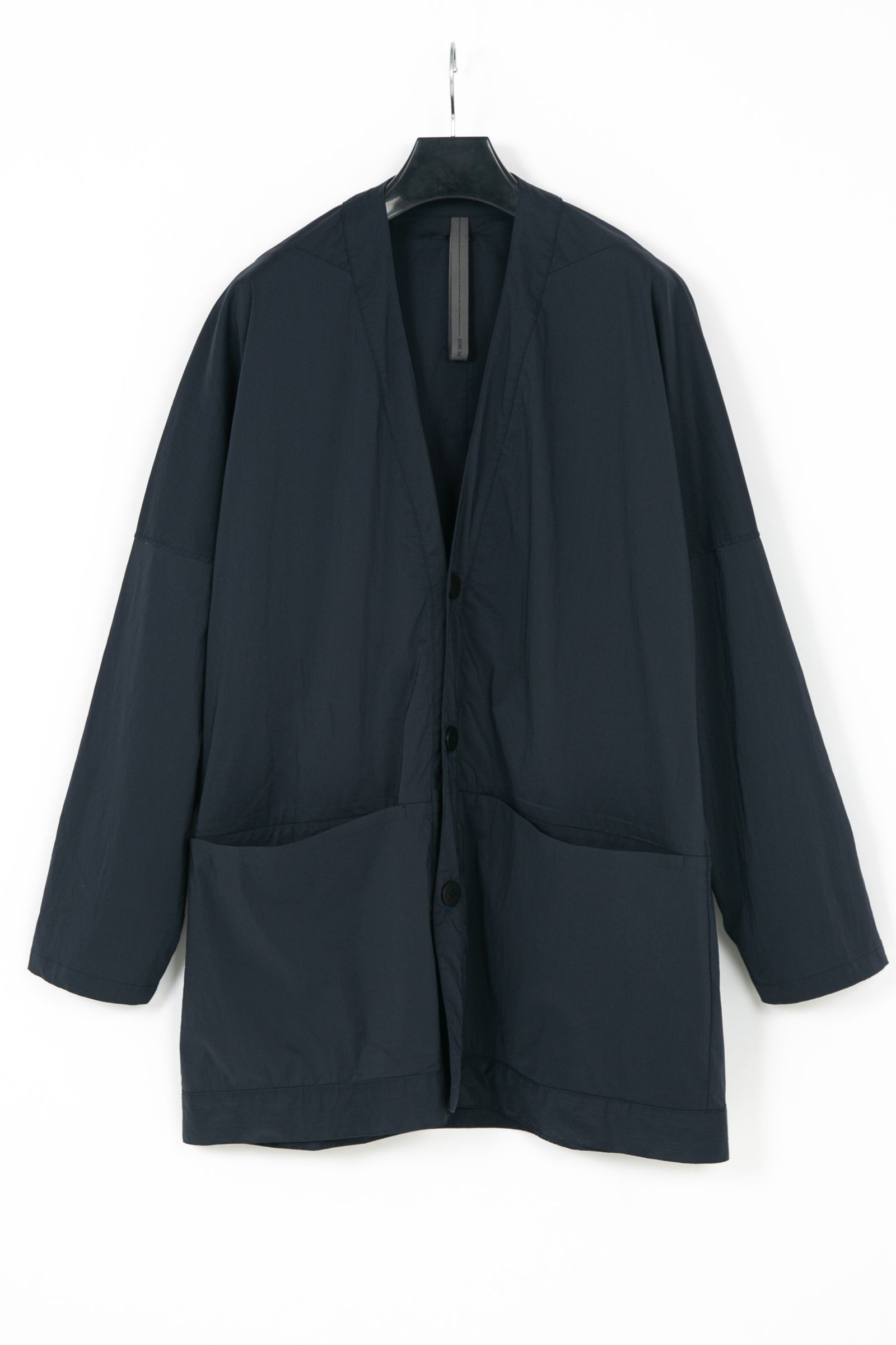 《11/14(日)〆予約品》 コットンナイロン ヴィンテージ ブロード オーバーカーディガン / NAVY 【STRUM】 2月中旬入荷予定