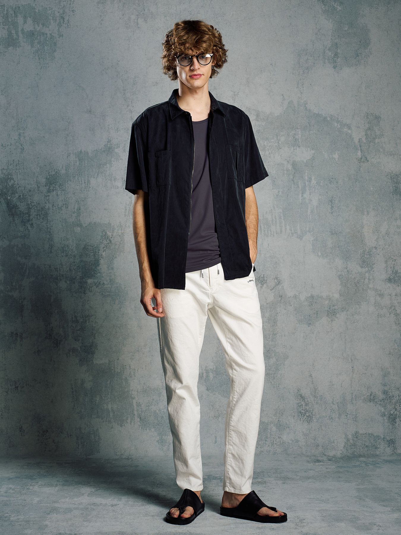 【予約品 1月25日(日) 締切】thin denim easy / シンデニム イージーパンツ / ホワイト