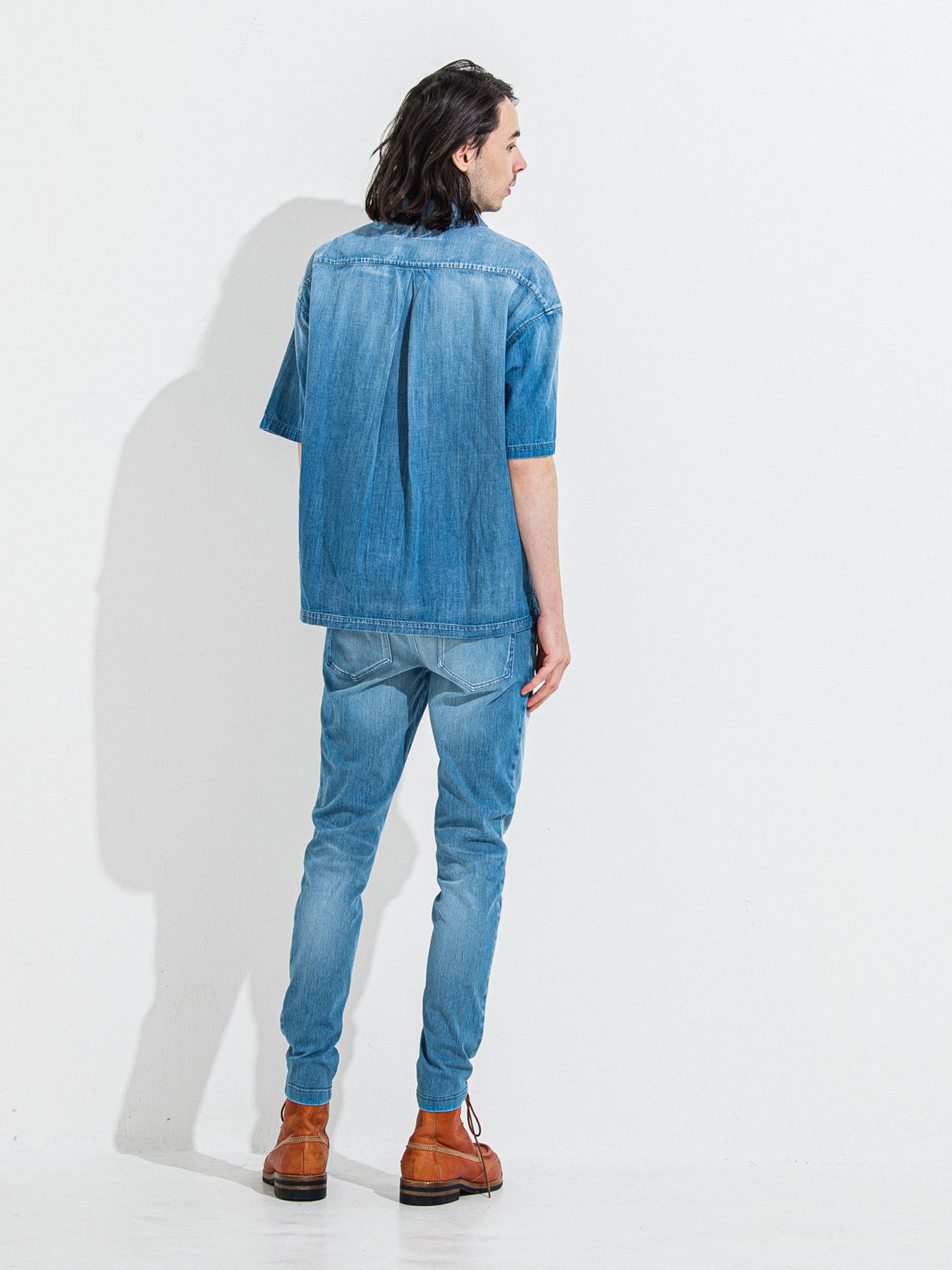 【予約品】ZACK HALF DENIM SHIRT / ザックハーフスリーブスリーブデニムシャツ / ライトインディゴ