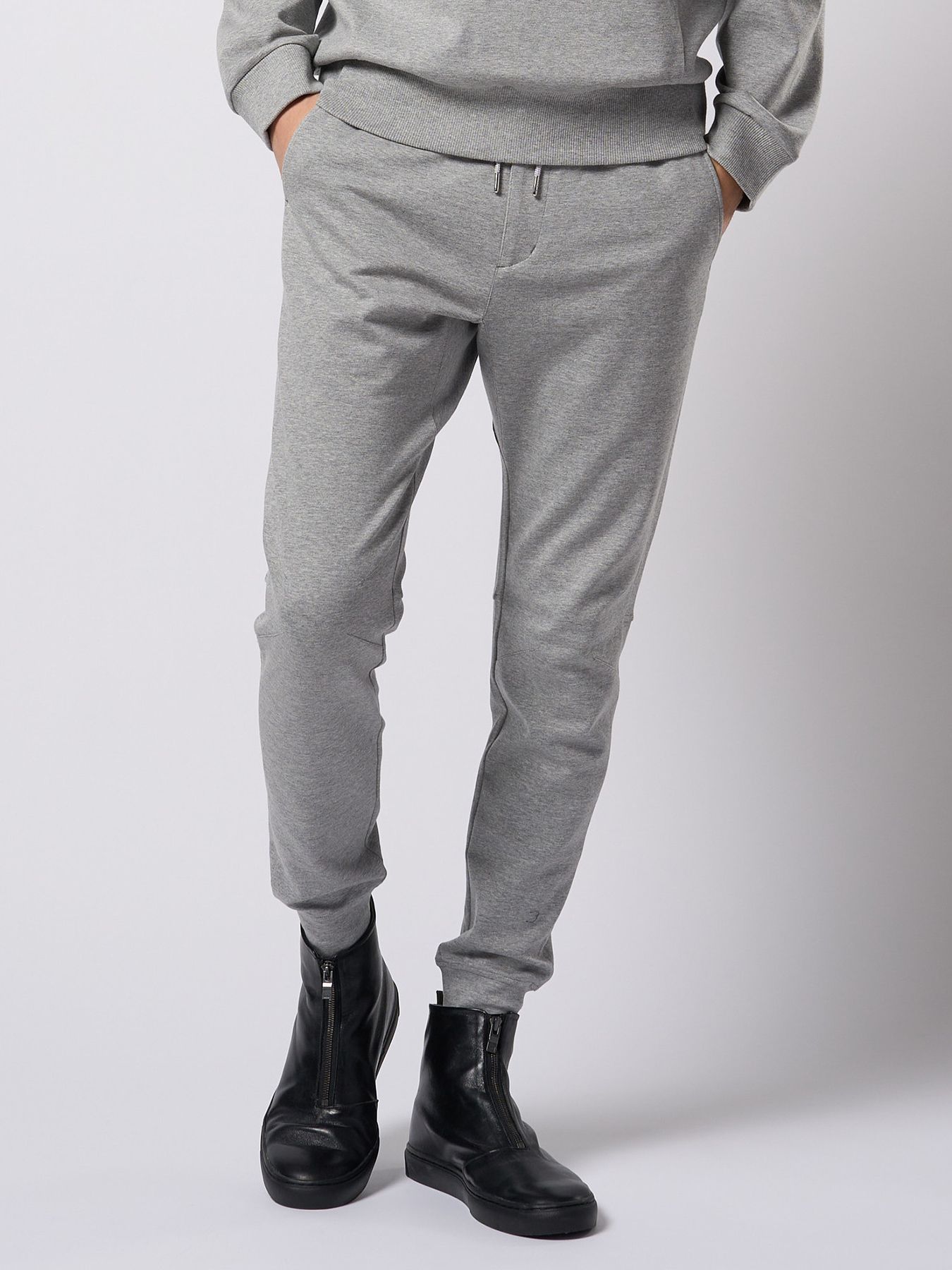 【予約品 9月23日(火) 締切】basic rib sweat pants / ベーシック リブスウェットパンツ / 杢グレー