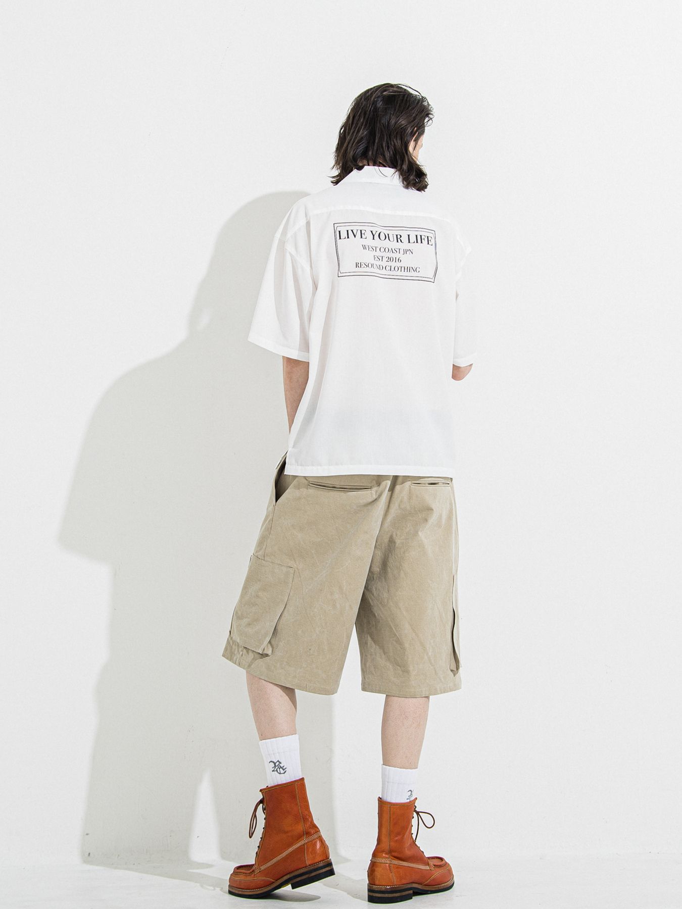 【予約品 】ZACK HALF SHIRT / ザックハーフスリーブシャツ / ホワイトプリント