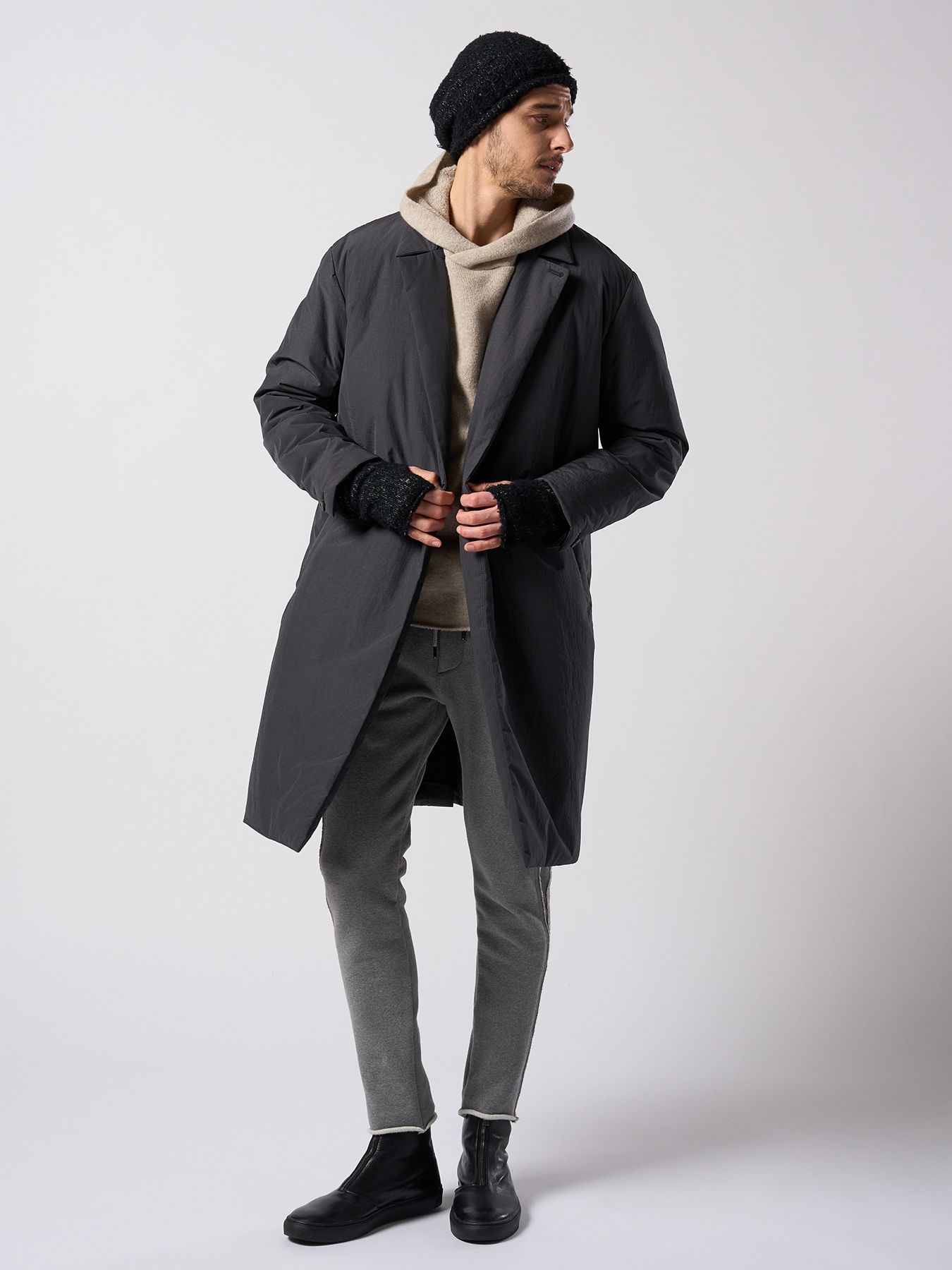 【予約品 4月19日(日) 18時締切】back pile hoodie / バックパイル フーディ / ライトベージュ