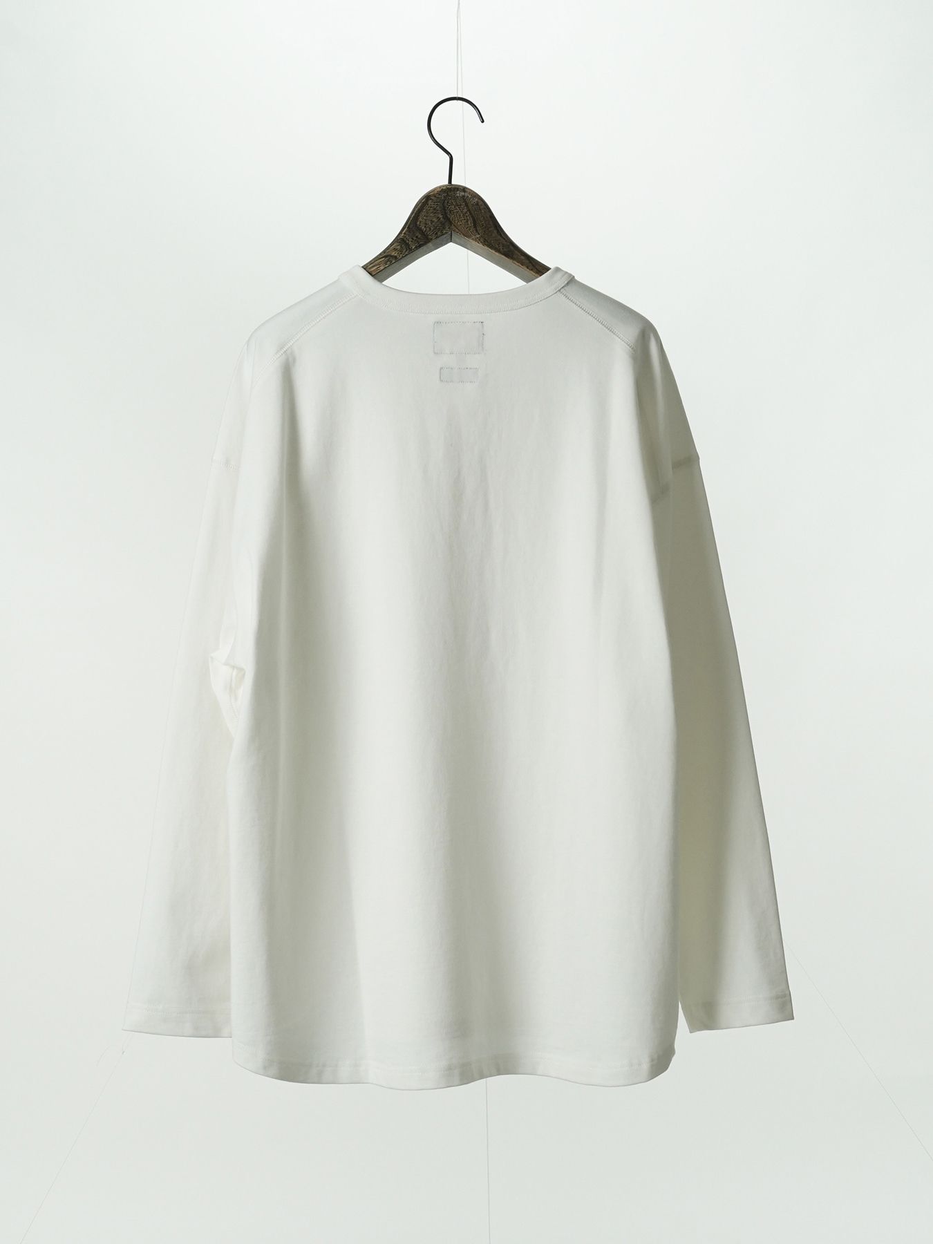 【予約品 5月6日(水) 締切】FLATSEAMME-HENLEY / ヘンリーネックカットソー / ホワイト