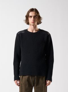 【予約品】 plating cable knit turtle / ニット / ブラック