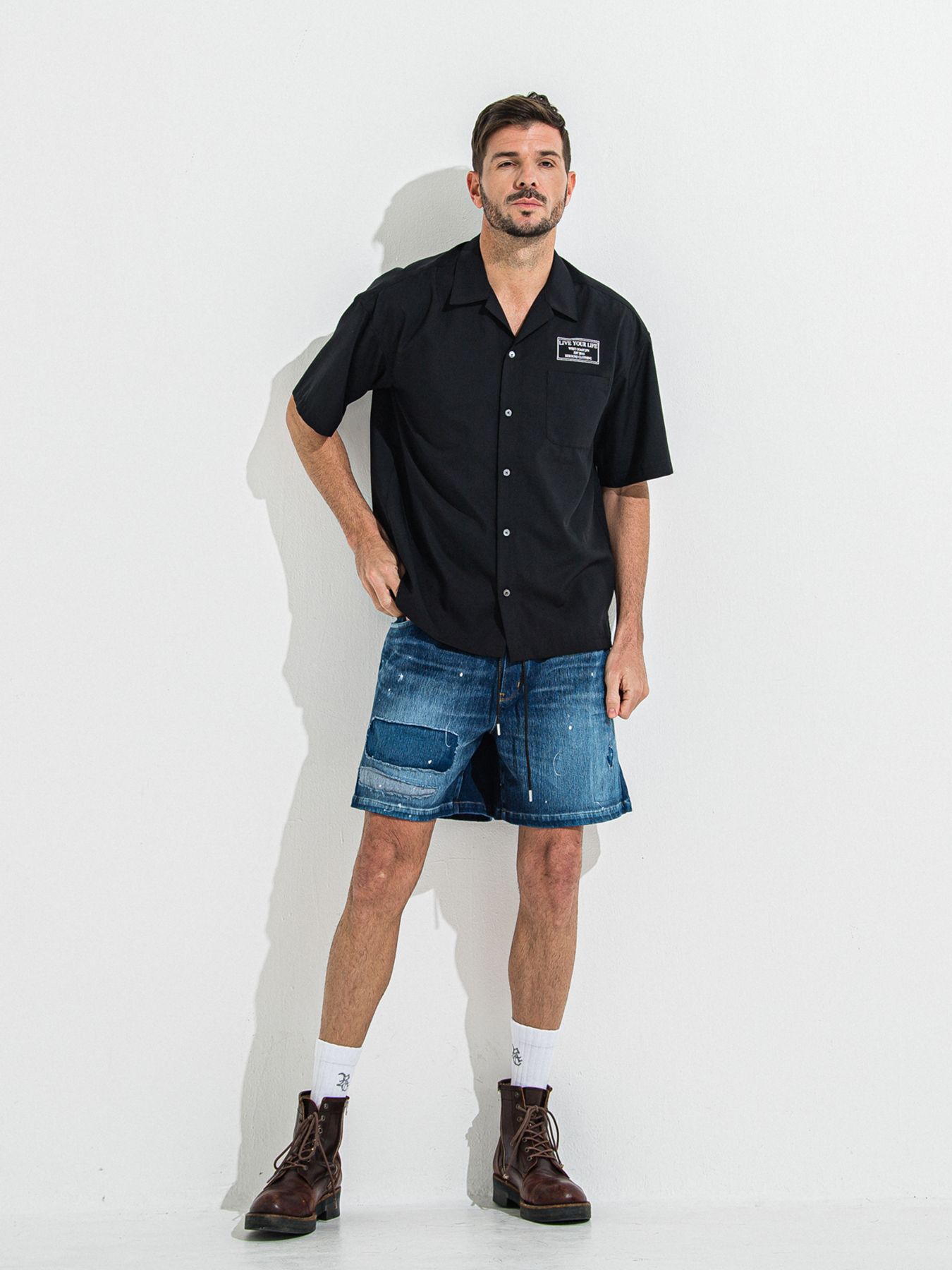 【予約品 】DENIM JERSEY SHORTS / デニムジャージショーツ / ダークインディゴ
