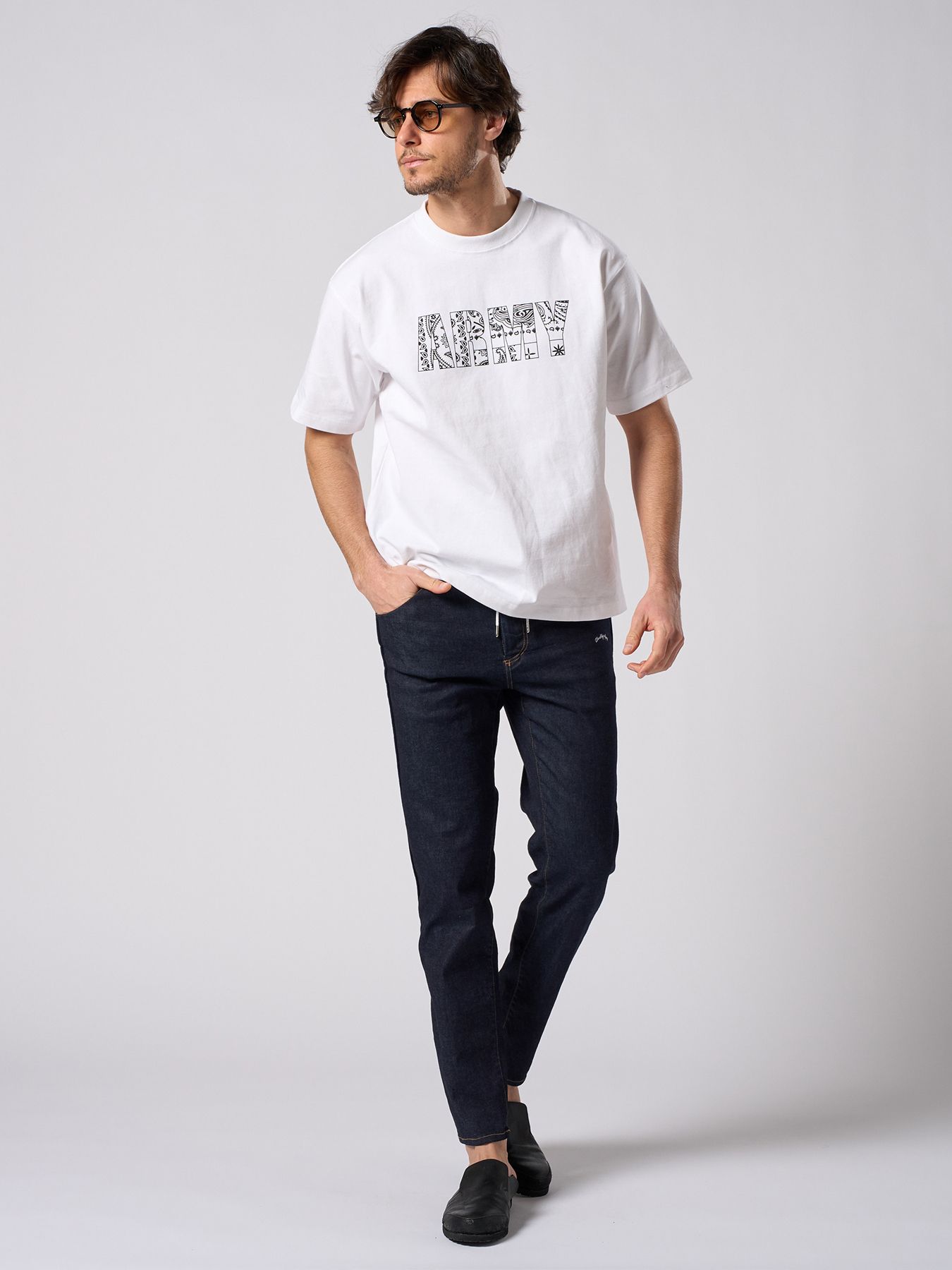 【予約品 1月25日(日) 締切】graphic-T collection：bandana panel ARMY T / バンダナパネル アーミー Tシャツ / ホワイト